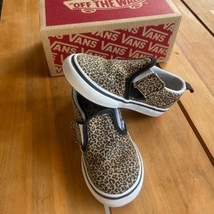 Toddler Slip On Leopard Vans Size 8